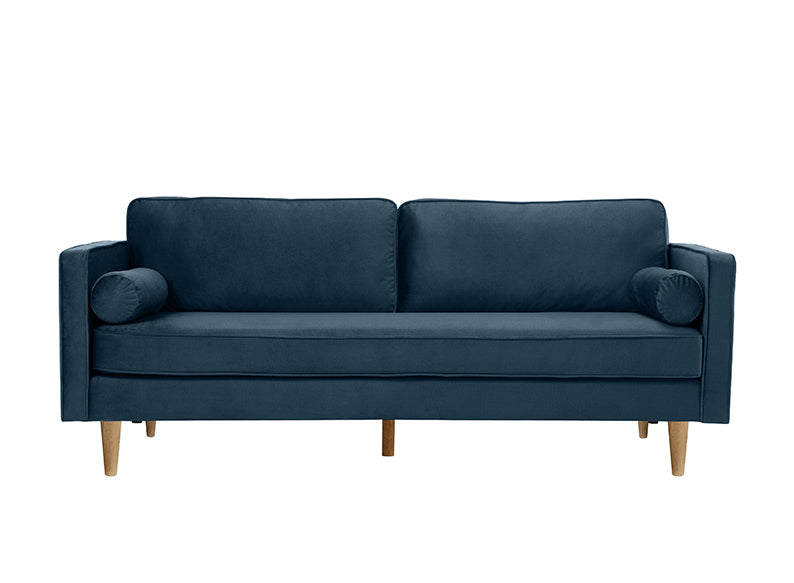 Sofá Polo Velvet 3cp Azul