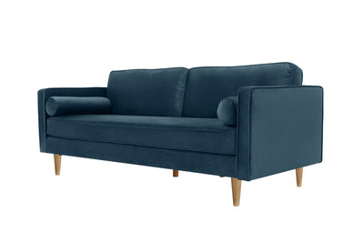 Sofá Polo Velvet 3cp Azul