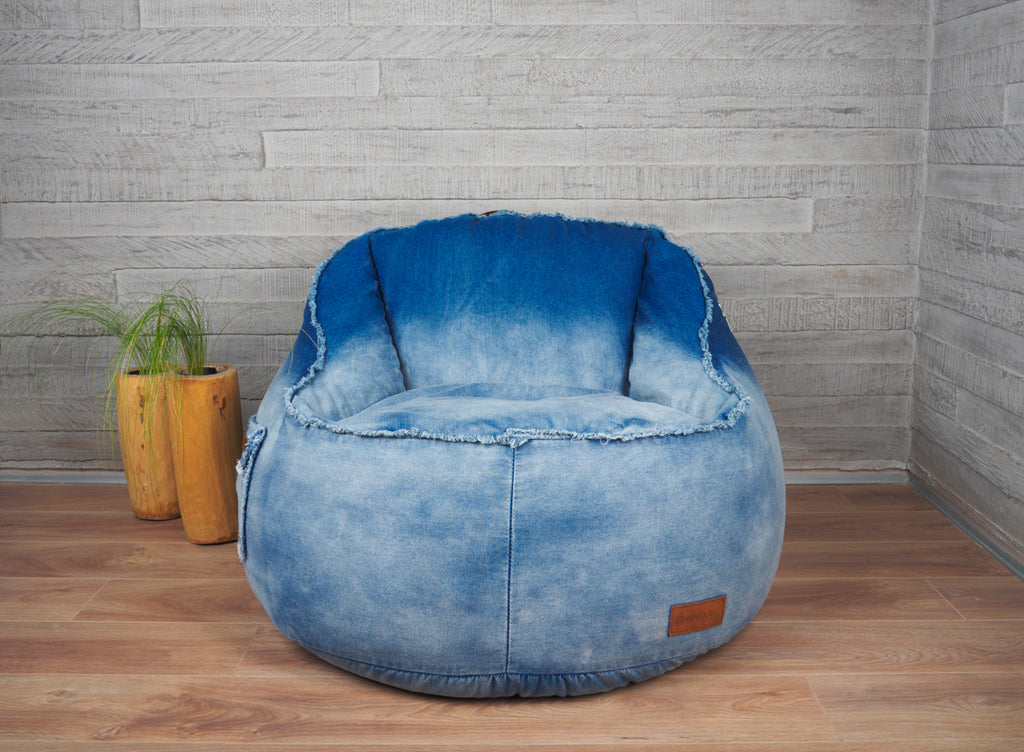 Funda Pouf Jeans fleco