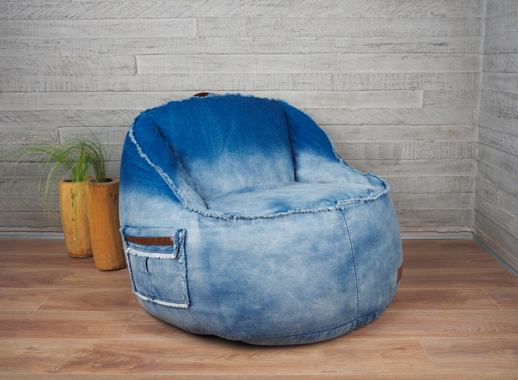 Funda Pouf Jeans fleco