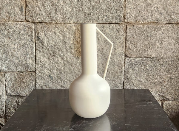Vasija Metal Crema Alto